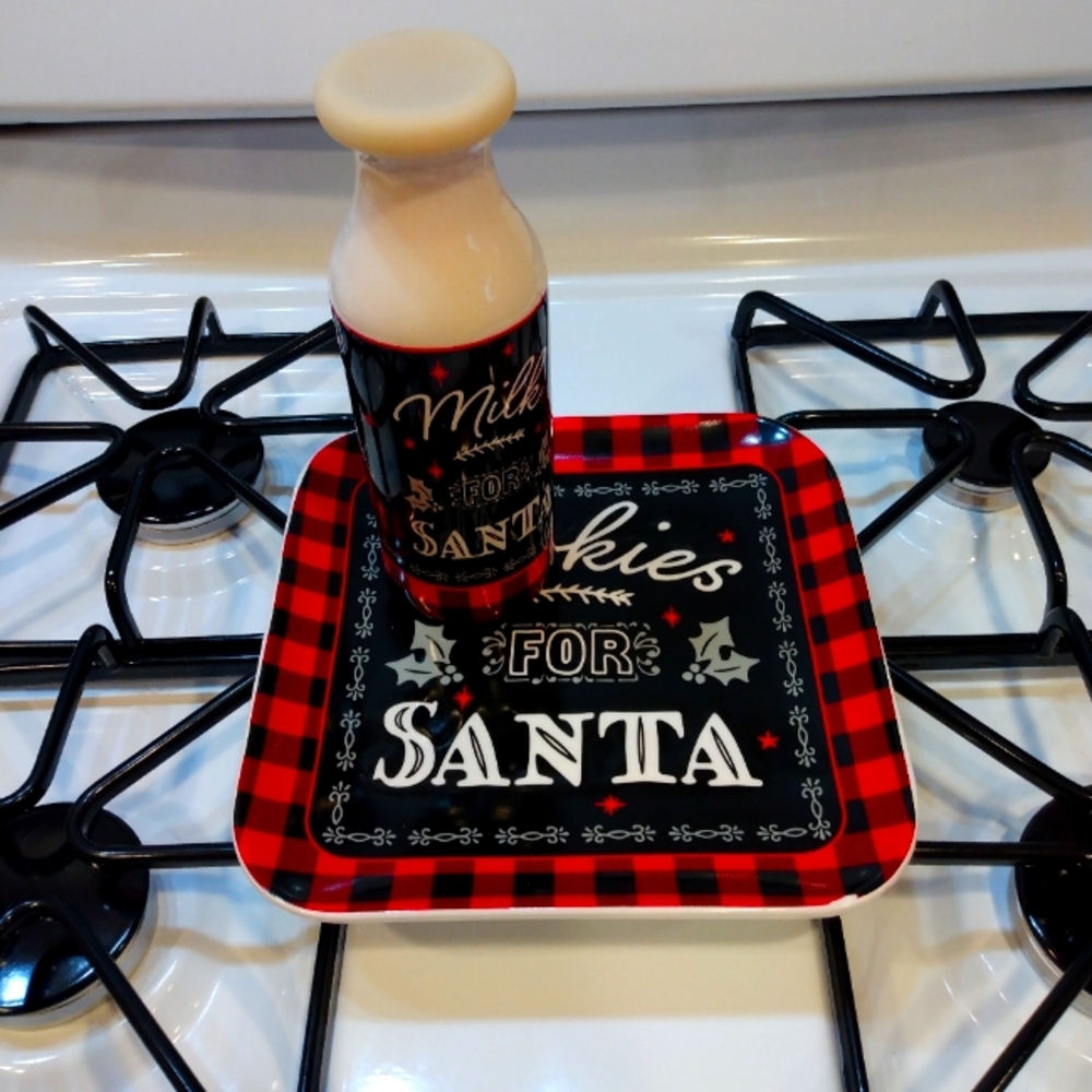 Christmas Santa's milk and cookies set